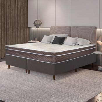 Cama Box Queen 158cm Genebra Molas Ensacadas 2Cen Umaflex