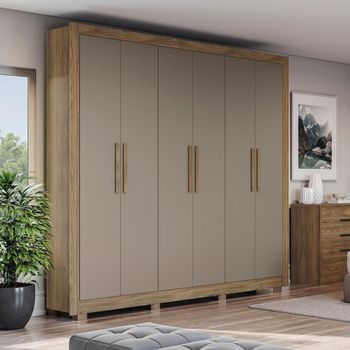 Guarda Roupa Casal com Pés 6 Portas CB02M569 Kappesberg