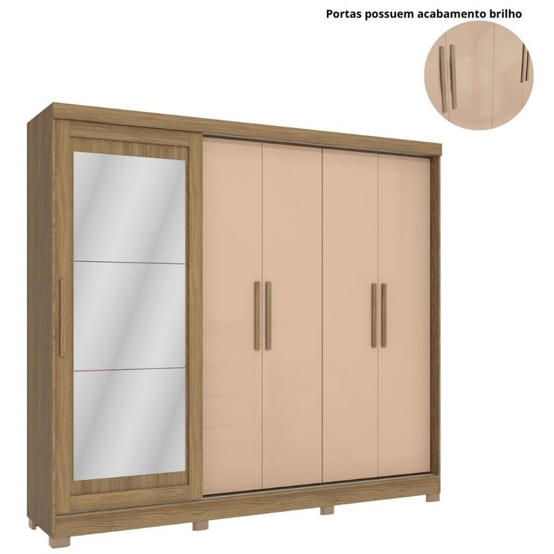 Guarda-Roupa-Casal-com-Espelho-5-Portas-4-Gavetas-CB01N564-Kappesberg