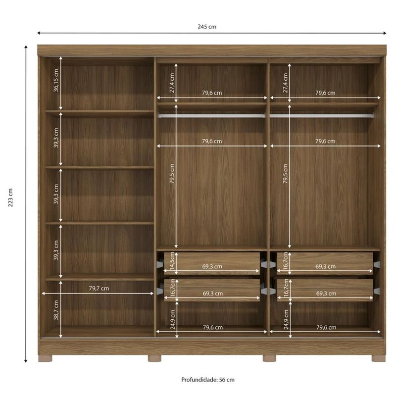Guarda-Roupa-Casal-com-Espelho-5-Portas-4-Gavetas-CB01N564-Kappesberg