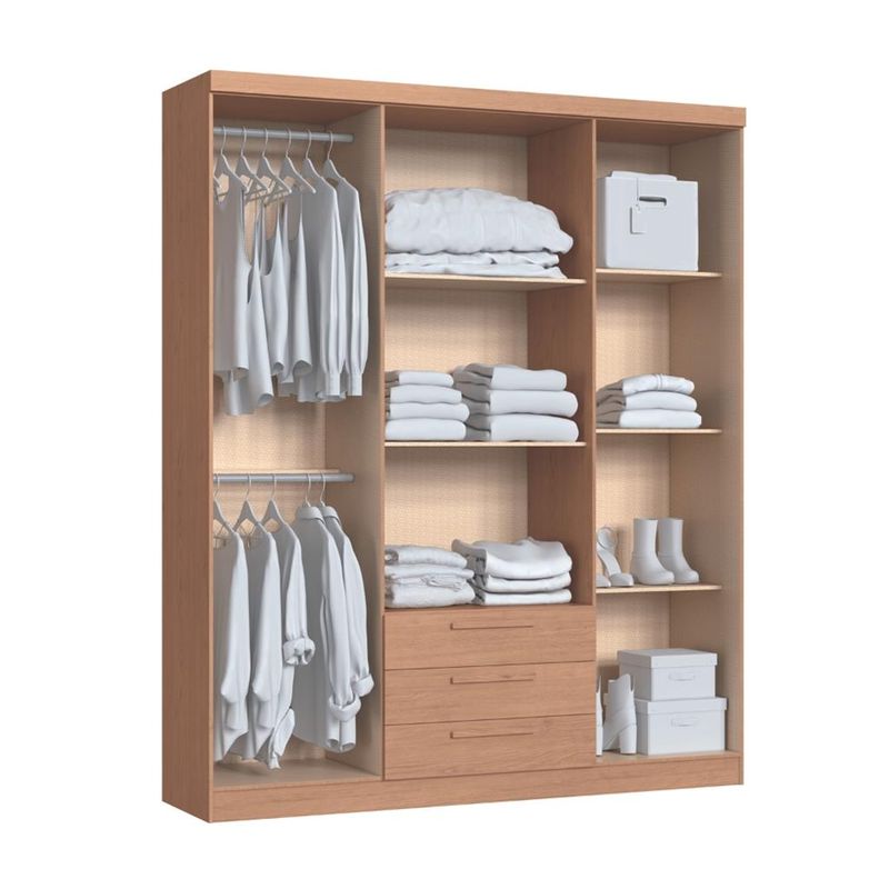 Guarda-Roupa-Casal-4-Portas-3-Gavetas-Bravo-New-Moveis-Castro
