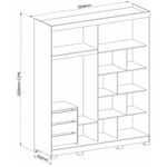 Guarda-Roupa-Solteiro-2-Portas-de-Correr-3-Gavetas-Magno-Moveis-Castro