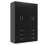 Guarda-Roupa-Solteiro-4-Portas-6-Gavetas-Treviso-Evidencia