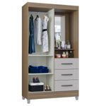 Guarda-Roupa-Solteiro-com-Espelho-2-Portas-3-Gavetas-Madri-Poquema