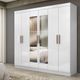 Guarda Roupa Casal Espelho MDF 6 Portas 2 Gavetas Genebra Maxel