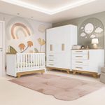 Conjunto-de-Quarto-Infantil-com-Berco-Retro-Guarda-Roupa-Comoda-Lisa-MDF-Moveis-Peroba