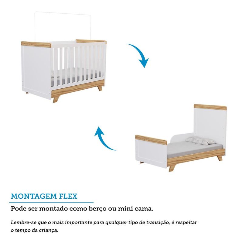 Conjunto-de-Quarto-Infantil-com-Berco-Retro-Guarda-Roupa-Comoda-Lisa-MDF-Moveis-Peroba