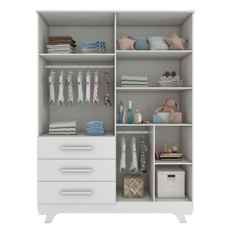 Quarto-Infantil-Guarda-Roupa-e-Berco-Retro--Moveis-Peroba