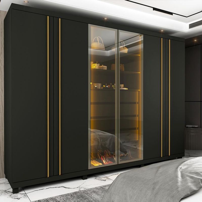 Guarda-Roupa-Casal-6-Portas-4-Gavetas-com-Vidro-Reflecta-e-Led-Absolut-Gelius