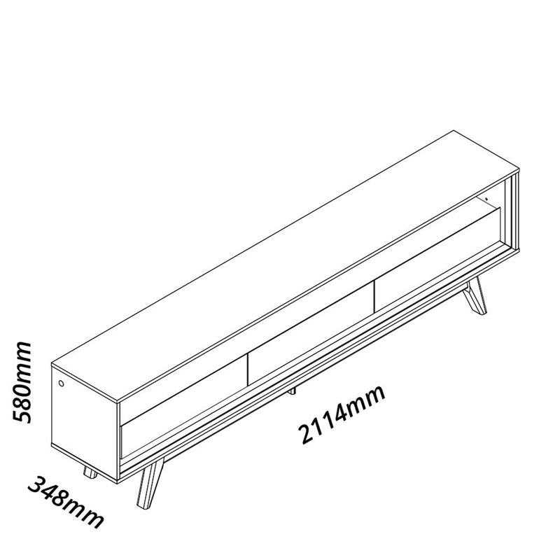 Rack-para-Tv-ate-75-Polegadas-3-Gavetas-Led-Pes-Requinte-Gelius