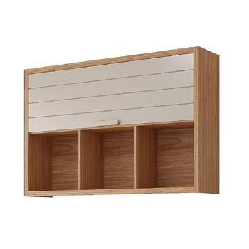 Armário Aéreo 120cm 1 Porta Nichos Eloise MGM Móveis