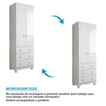 Guarda-Roupa-Infantil-2-Portas-3-Gavetas-com-Pes-100--MDF-Junior-New-Moveis-Peroba