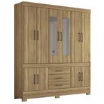 Guarda-Roupa-Casal-10-Portas-3-Gavetas-com-Espelhos-New-Murano-Demobile