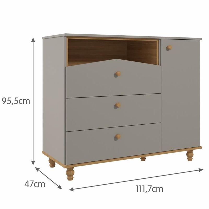 Comoda-Bebe-3-Gavetas-1-Porta-Casinha-Dengo-Permobili