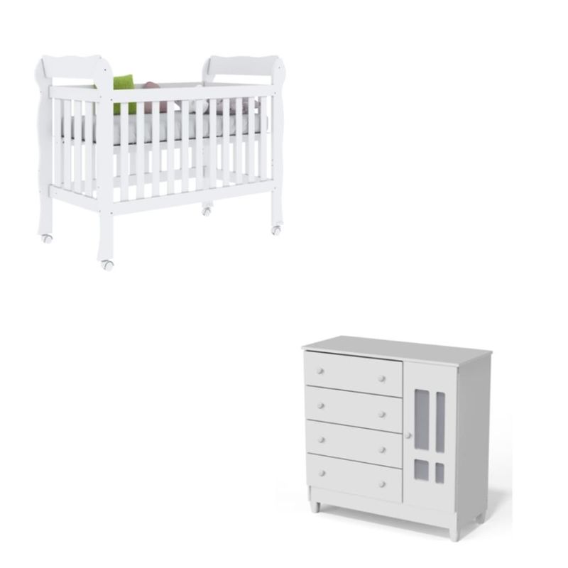 Quarto-de-Bebe-Berco-Mini-Cama-Comoda-4-Gavetas-1-Portas-Lila-Carolina-Baby