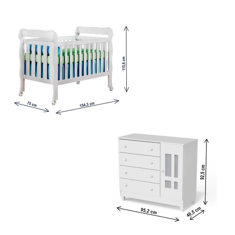 Quarto-de-Bebe-Berco-Mini-Cama-Comoda-4-Gavetas-1-Portas-Lila-Carolina-Baby