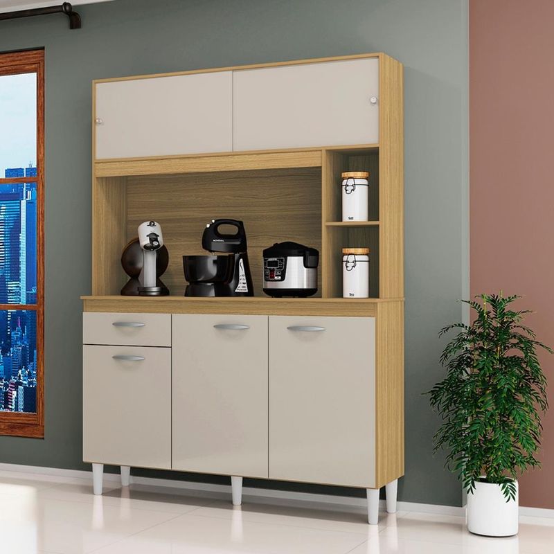 Cozinha Compacta 5 Portas 1 Gaveta 120cm Duda Poquema