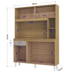 Cozinha Compacta 5 Portas 1 Gaveta 120cm Duda Poquema