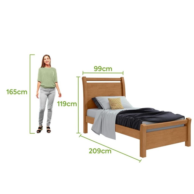 Cama Solteiro 90cm Reali Lopas