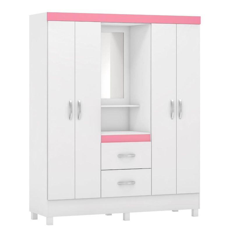 Guarda-Roupa-Solteiro-4-Portas-2-Gavetas-Flex-Lord-Demobile