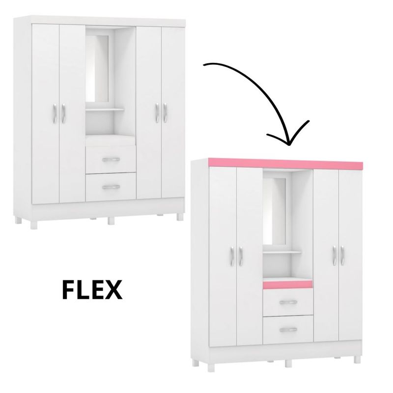 Guarda-Roupa-Solteiro-4-Portas-2-Gavetas-Flex-Lord-Demobile