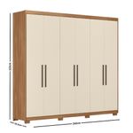 Guarda-Roupa-Casal-6-Portas-4-Gavetas-com-Pes-Venice-Demobile