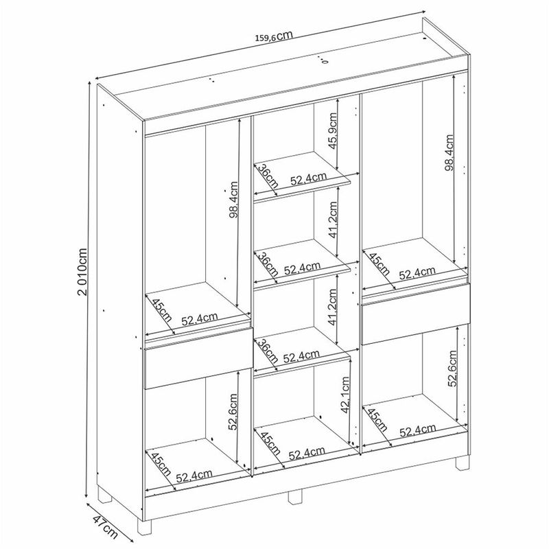 Guarda-Roupa-Casal-6-Portas-2-Gavetas-Maua-Demobile