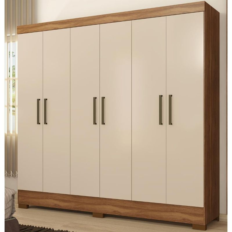 Guara-Roupa-Casal-6-Portas-2-Gavetas-Verso-Demobile