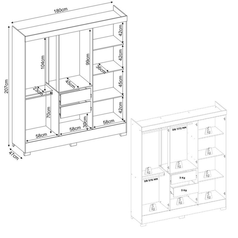 Guara-Roupa-Casal-6-Portas-2-Gavetas-Verso-Demobile