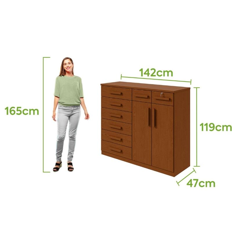 Comoda-8-Gavetas-2-Portas-Toronto-Lopas