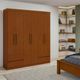 Guarda Roupa Casal 6 Portas 4 Gavetas Zeus Lopas