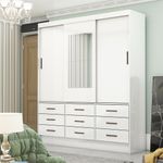 Guarda-Roupa-Casal-com-Espelho-3-Portas-de-Correr-9-Gavetas-Sevilha-Carioca-Moveis