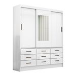 Guarda-Roupa-Casal-com-Espelho-3-Portas-de-Correr-9-Gavetas-Sevilha-Carioca-Moveis