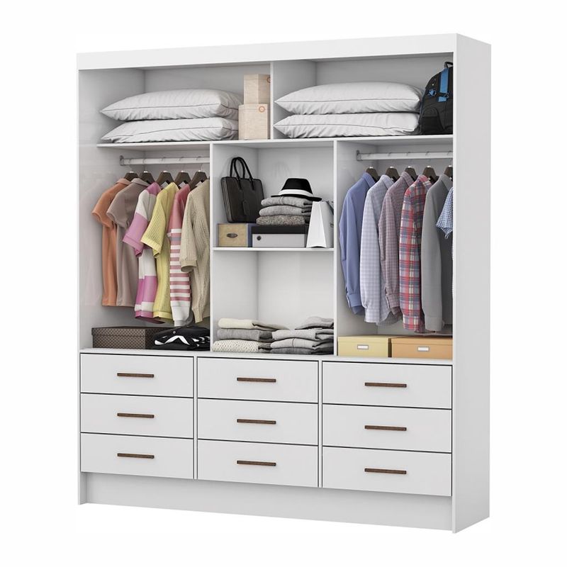 Guarda-Roupa-Casal-com-Espelho-3-Portas-de-Correr-9-Gavetas-Sevilha-Carioca-Moveis