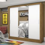 Guarda-Roupa-Casal-com-Espelho-3-Portas-de-Correr-3-Gavetas-Santiago-Carioca-Moveis