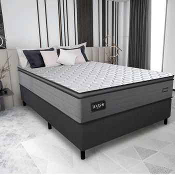 Cama Box Casal 138cm Molas Ensacadas Texas Gazin