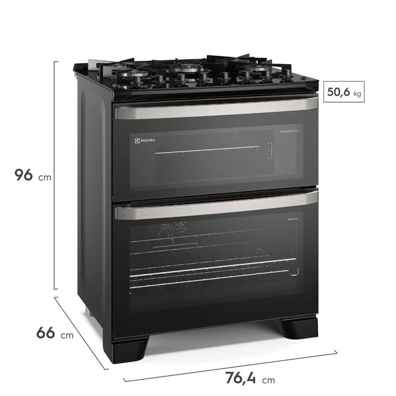 Fogao-5-Bocas-Electrolux-Experience-FE5DP-com-Mesa-de-Vidro