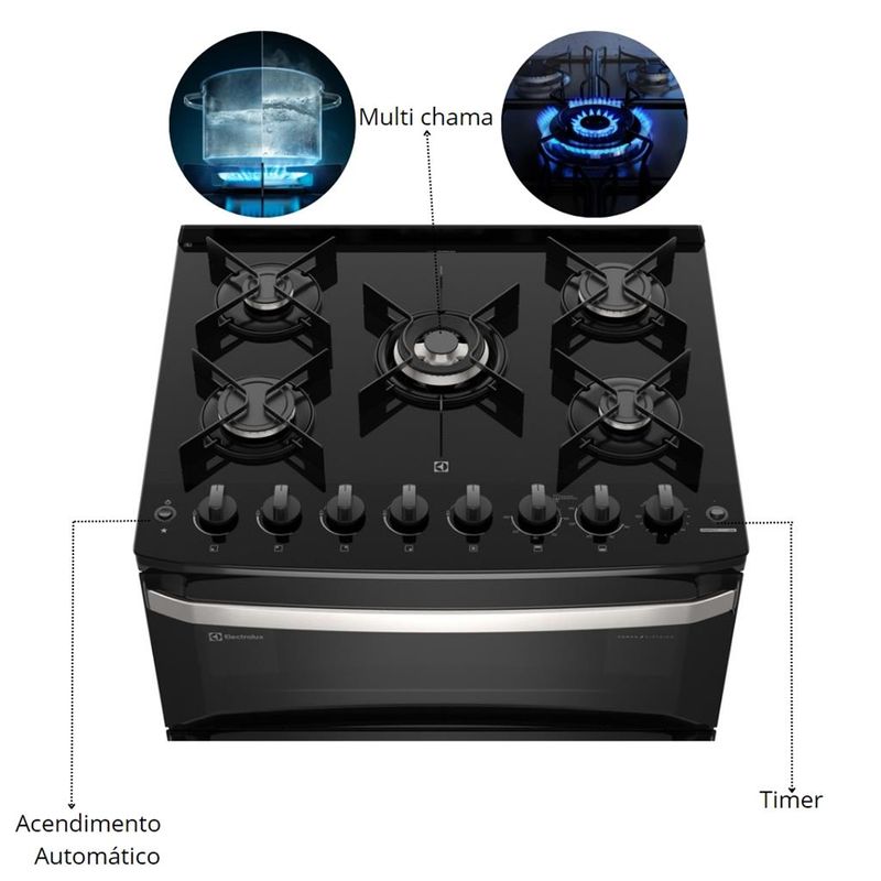 Fogao-5-Bocas-Electrolux-Experience-FE5DP-com-Mesa-de-Vidro