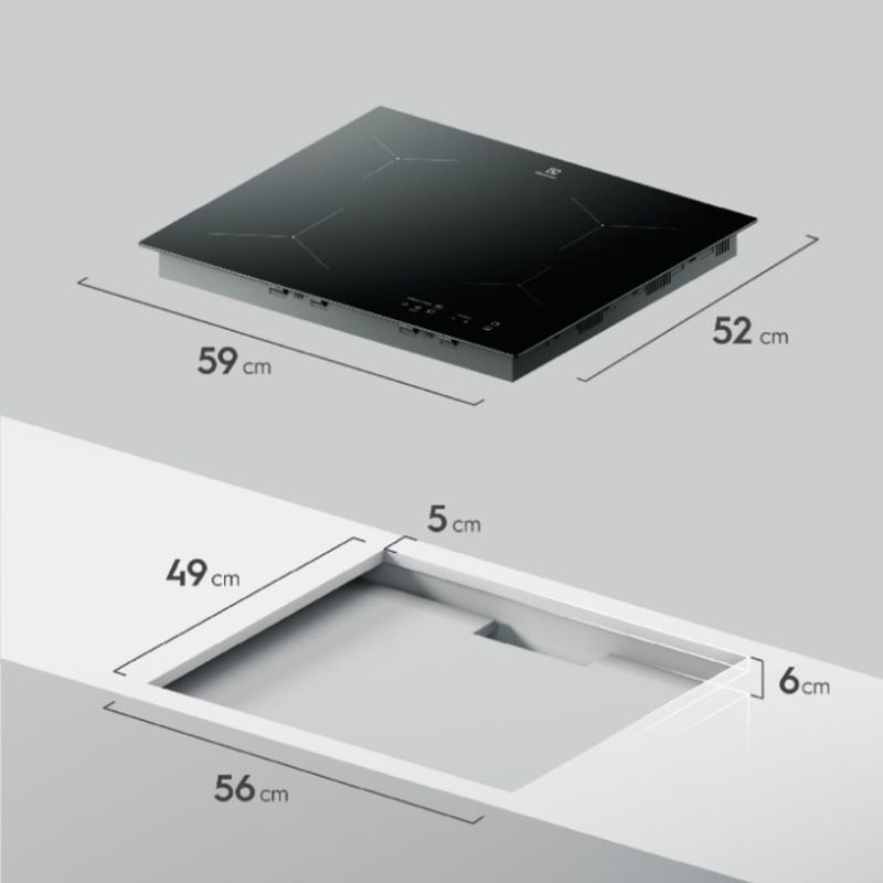 Cooktop Indução 4 Bocas Electrolux IE6LP Mesa de Vidro