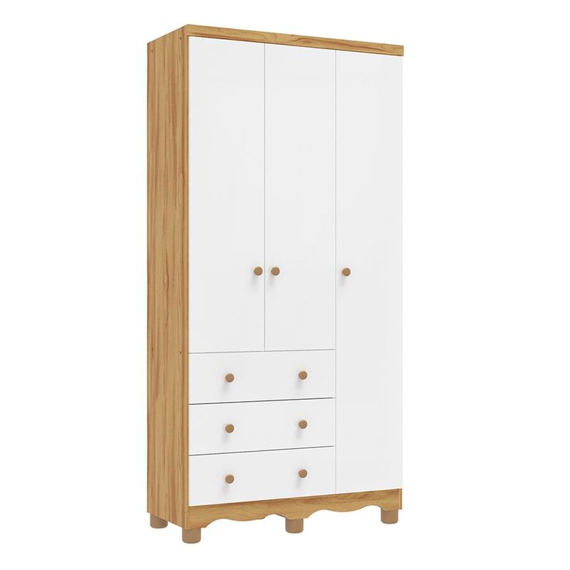 Guarda-Roupa-Infantil-3-Portas-3-Gavetas-Junior-New-Moveis-Peroba