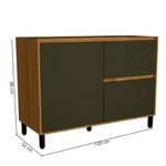 Balção 1 Porta 3 GVT 120cm sem Tampo Denver Herval