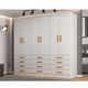 Guarda Roupa Casal 6 Portas 12 Gavetas New Mônaco Evidencia