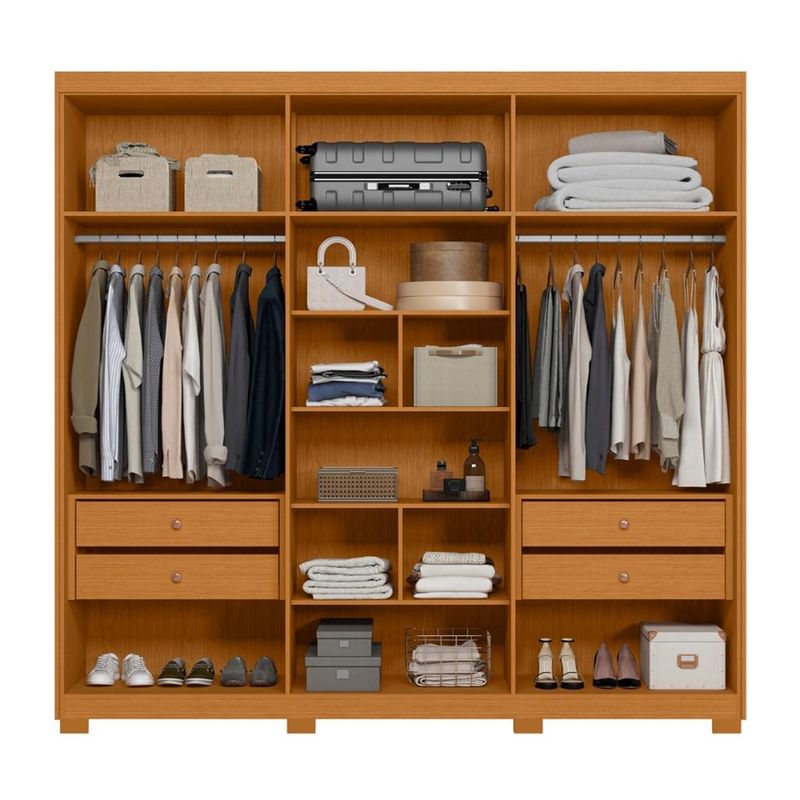 Guarda-Roupa-Casal-6-Portas-4-Gavetas-Ouro-Verde-Albatroz