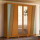 Guarda Roupa Casal 6 Portas 4 Gavetas Ouro Verde Albatroz