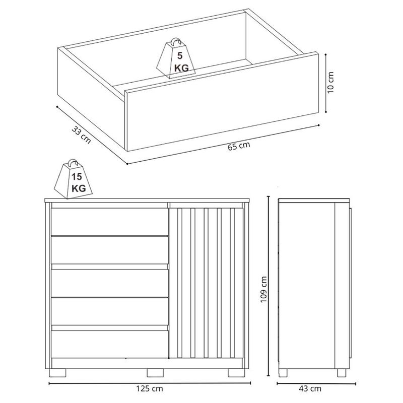 Comoda-1-Porta-5-Gavetas-Ripado-Duetto-Albatroz