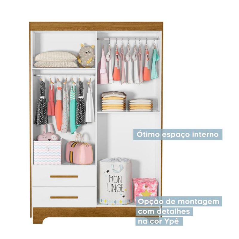 Guarda-Roupa-Infantil-4-Portas-2-Gavetas-Flex-Fly-Tigus-Baby