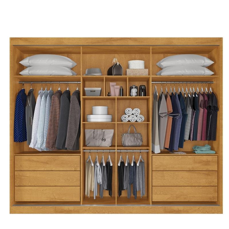 Guarda-Roupa-Casal-1-Espelho-3-Portas-de-Correr-6-Gavetas-Ripado-Athenas-Europa-