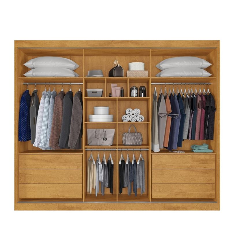 Guarda-Roupa-Casal-1-Espelho-3-Portas-de-Correr-6-Gavetas-MDF-Braganca-Europa-