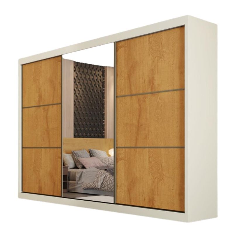 Guarda-Roupa-Casal-1-Espelho-3-Portas-de-Correr-6-Gavetas-MDF-Braganca-Europa-