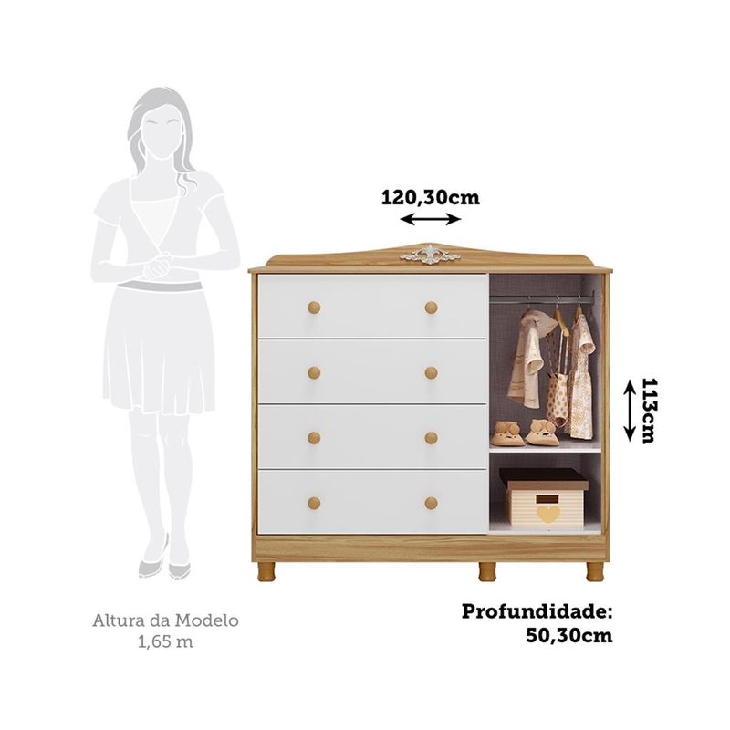 Comoda-4-Gavetas-1-Porta-MDF-Noah-Moveis-Peroba